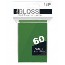  Протектори за карти Ultra Pro - PRO-Gloss Small Size, Green (60 бр.)