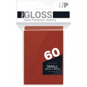  Протектори за карти Ultra Pro - PRO-Gloss Small Size, Red (60 бр.)