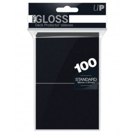  Протектори за карти Ultra Pro - PRO-Gloss Standard Size, Black (100 бр.)