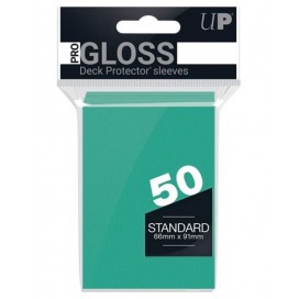  Протектори за карти Ultra Pro - PRO-Gloss Standard Size, Aqua (50 бр.)