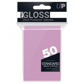  Протектори за карти Ultra Pro - PRO-Gloss Standard Size, Bright Pink (50 бр.)