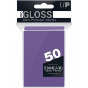 Протектори за карти Ultra Pro - PRO-Gloss Standard Size, Purple (50 бр.)