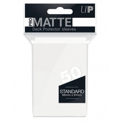  Протектори за карти Ultra Pro - PRO-Matte Standard Size, White (50 бр.)