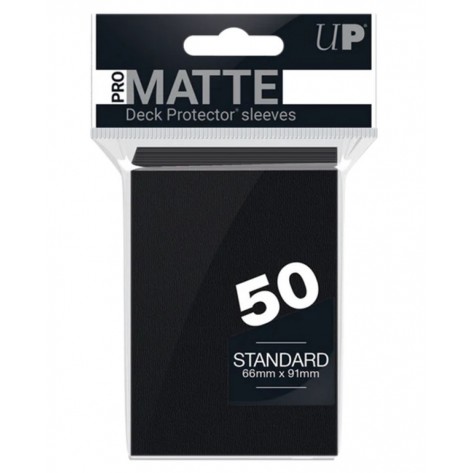  Протектори за карти Ultra Pro - PRO-Matte Standard Size, Black (50 бр.)