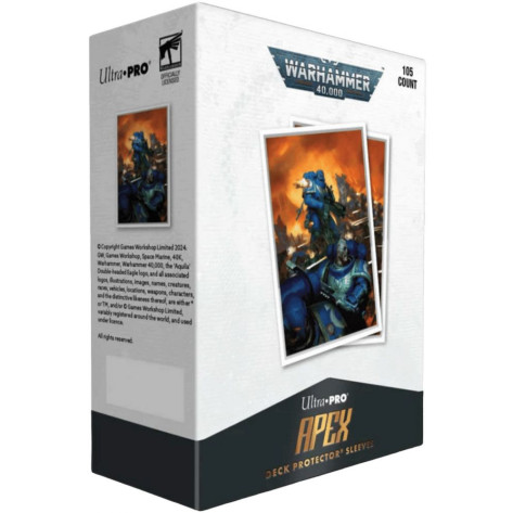 Протектори за карти Ultra Pro - Warhammer 40K: Space Marines, Adeptus Astartes Apex Deck Protector (105 бр.)
