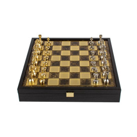 Шах Manopoulos - Classic Metal Staunton, метален, в дървена кутия, 34 x 34 cm Шах Manopoulos - Classic Metal Staunton, метален, в дървена кутия, 34 x 34 cm