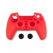  Силиконов кейс и тапи Spartan Gear, за DualSense, червен