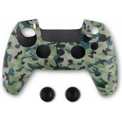  Силиконов кейс и тапи Spartan Gear, за DualSense, зелен камуфлаж