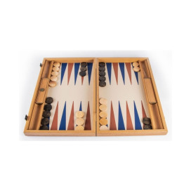 Табла за игра Manopoulos - Premium Handcrafted Leatherette, Champagne Beige, 48 x 30 cm