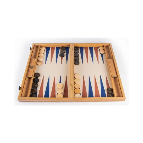 Табла за игра Manopoulos - Premium Handcrafted Leatherette, Champagne Beige, 48 x 30 cm