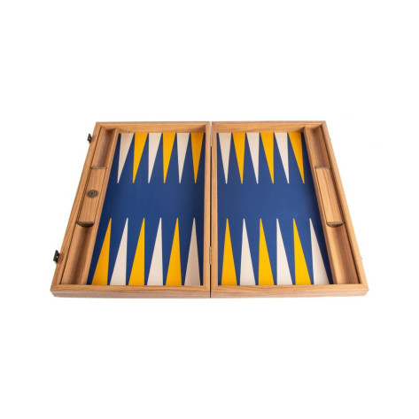 Табла за игра Manopoulos - Premium Handcrafted Leatherette, Royal Blue, 48 x 30 cm