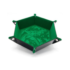  Табла за зарове GlassStaff - Foldable Dice Tray, Dragon Skin Edition, зелена