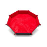 Табла за зарове GlassStaff - XL Octagonal Foldable Dice Tray, Dragon Skin Edition, червена