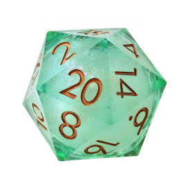  Зар GlassStaff - Liquid Core Dice D20, Ocean Orb